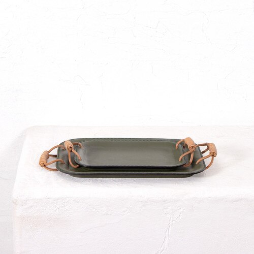 Leather Tray Set